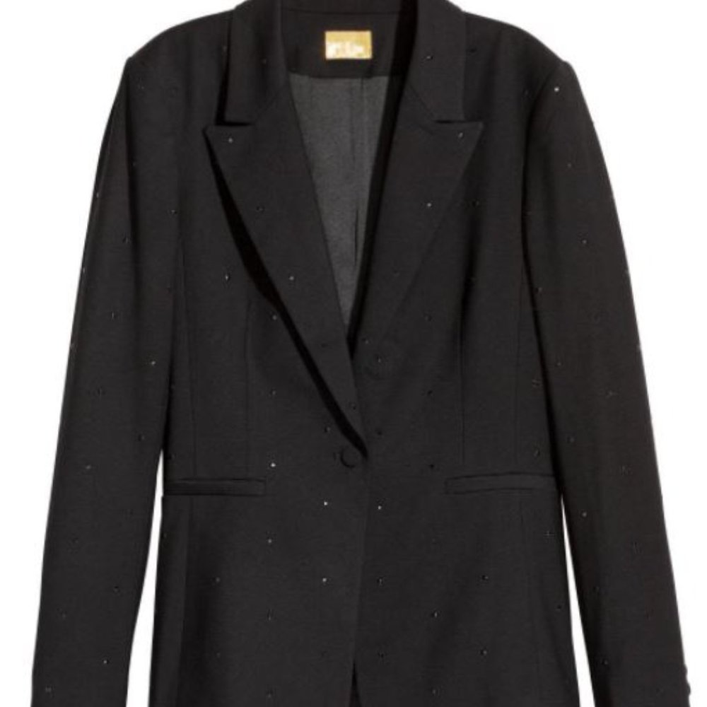H&M Blazer black with studs size 6/8